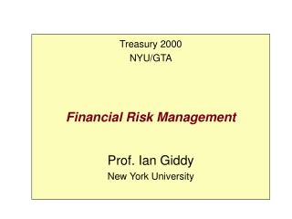 Financial Risk Management