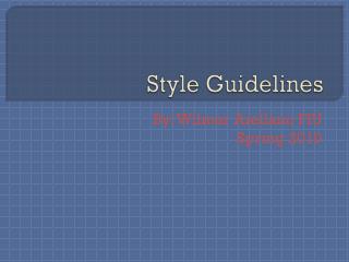 Style Guidelines