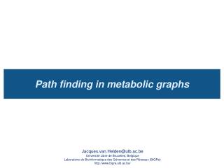 Path finding in metabolic graphs