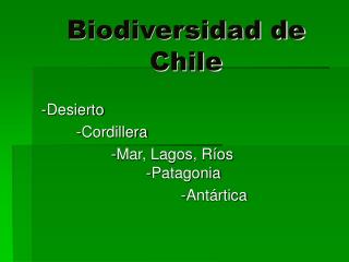 Biodiversidad de Chile