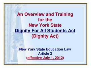 Dignity Act Basics