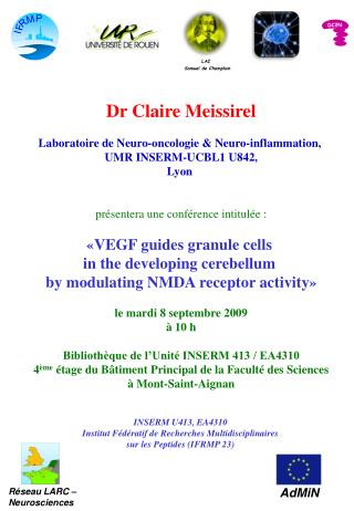 Dr Claire Meissirel Laboratoire de Neuro-oncologie &amp; Neuro-inflammation,