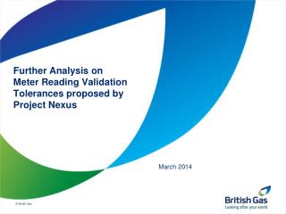 Further Analysis on Meter Reading Validation Tolerances proposed by Project Nexus