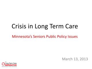 Minnesota’s Seniors Public Policy Issues