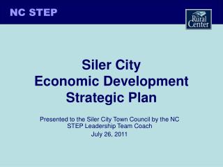 Siler City Economic Development Strategic Plan