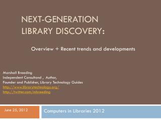 Next-generation Library Discovery :