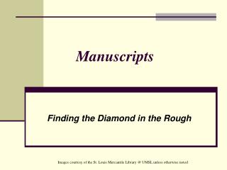 Manuscripts