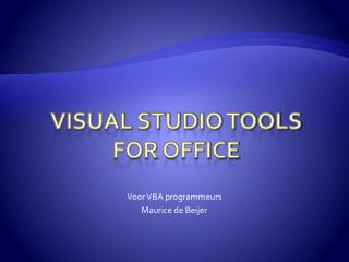 Visual Studio Tools for Office