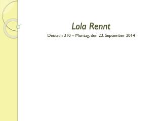 Lola Rennt