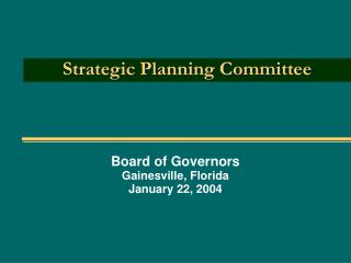 Strategic Planning Committee