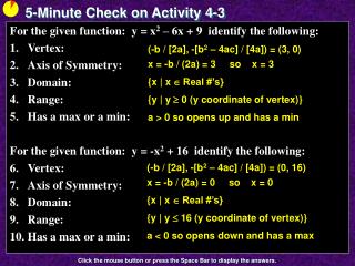 5-Minute Check on Activity 4-3