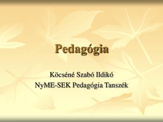 Pedagógia