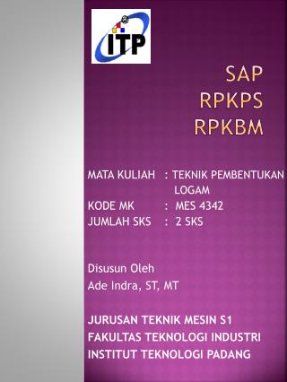 SAP RPKPS RPKBM