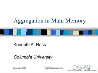 Aggregation in Main Memory