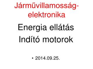 Járművillamosság-elektronika