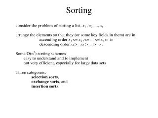 Sorting