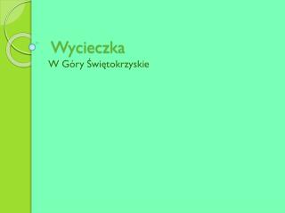 Wycieczka