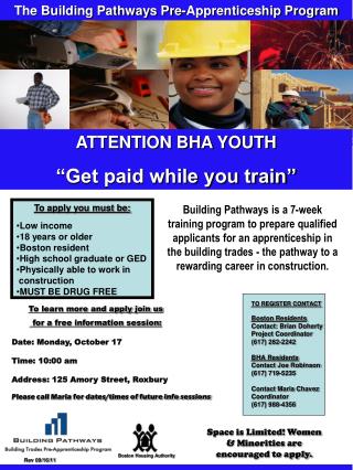 The Building Pathways Pre-Apprenticeship Program