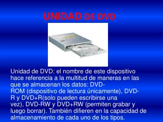 UNIDAD DE DVD