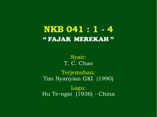 NKB 041 : 1 - 4