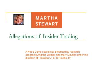 Allegations of Insider Trading