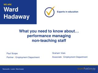 What you need to know about… performance managing non-teaching staff