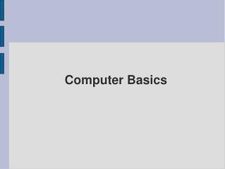 Computer Basics