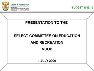 BUDGET 2009/10