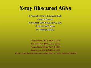 X-ray Obscured AGNs