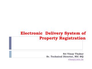 Electronic Delivery System of Property Registration