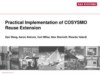 Practical Implementation of COSYSMO Reuse Extension
