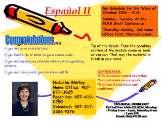 My Schedule for the Week of October 23th – 31st: Sunday- Tuesday At the FLVS Staff Conference