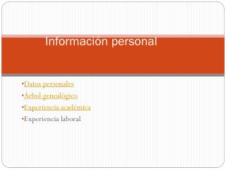 Información personal