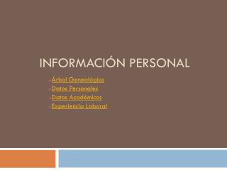 Información Personal