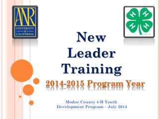 Modoc County 4-H Youth Development Program – July 2014