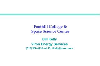 Foothill College &amp; Space Science Center