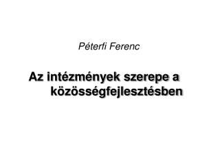 Péterfi Ferenc