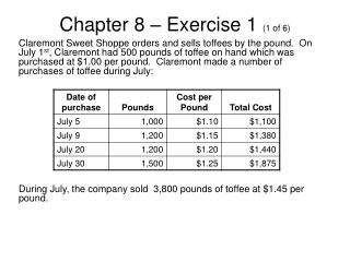 Chapter 8 – Exercise 1 (1 of 6)