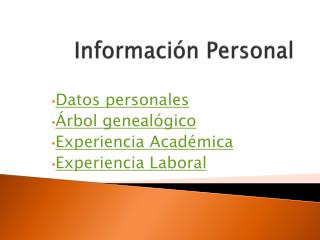 Información Personal