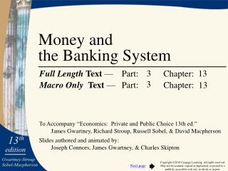 Money and the Banking System