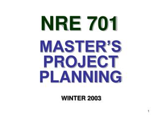 NRE 701