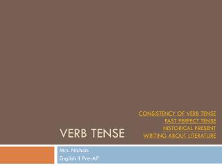 VERB TENSE