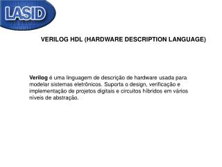 VERILOG HDL (HARDWARE DESCRIPTION LANGUAGE)