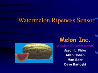 Watermelon Ripeness Sensor