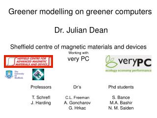 Greener modelling on greener computers