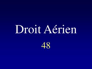 Droit Aérien