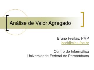 Análise de Valor Agregado