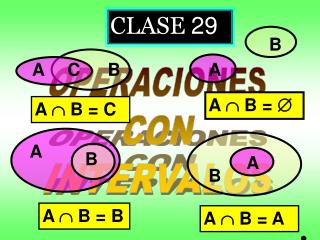 OPERACIONES CON INTERVALOS