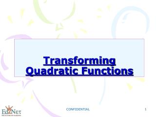 Transforming Quadratic Functions