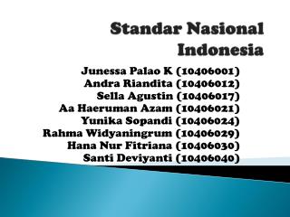 Standar Nasional Indonesia